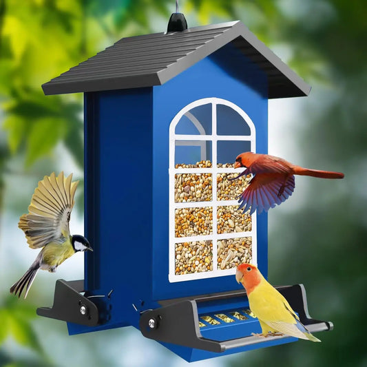 Squirrel Proof Metal Hanging Bird Feeder With Weight Activated Perches