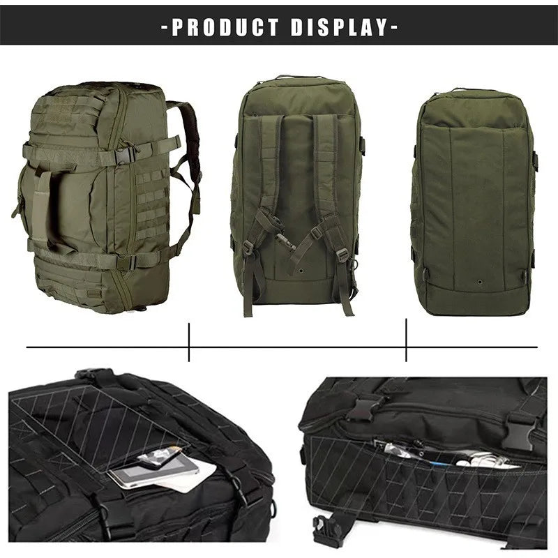 LQARMYCN 3 Way Duffle Bag Backpack Crossbody