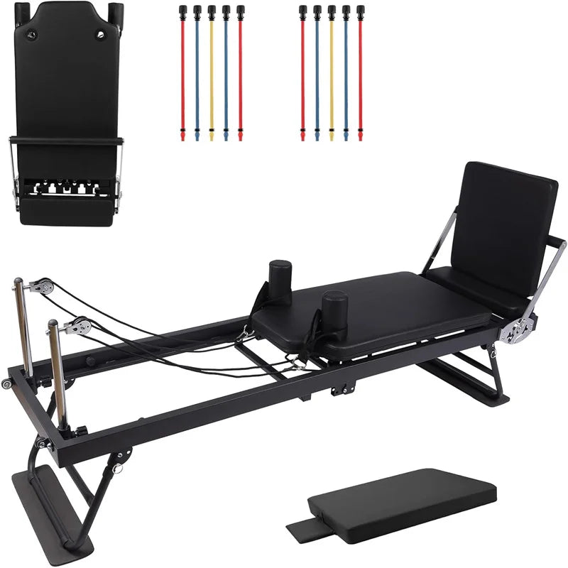 Pilates Reformer Machine Foldable For Home Gym Workout