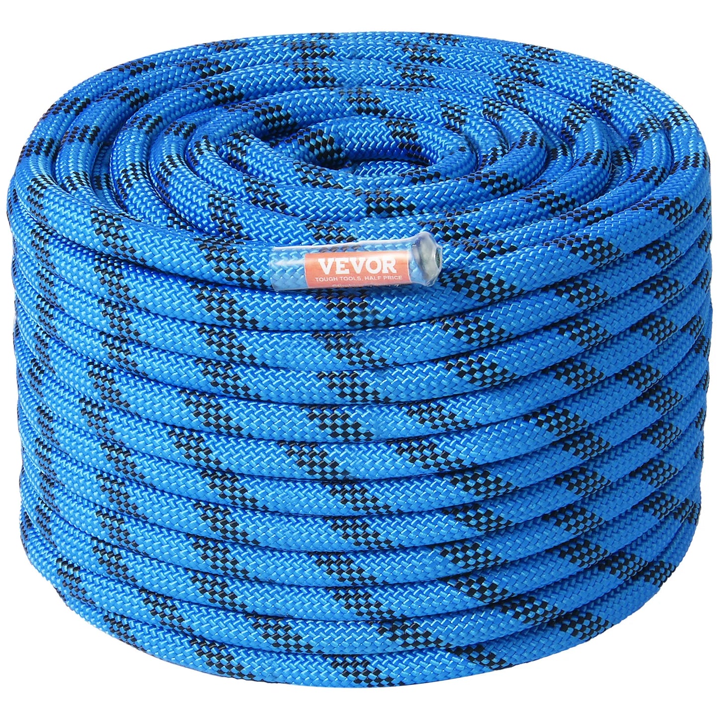 VEVOR Static Climbing Rope 32kN Break Strength With Steel Snap Hooks