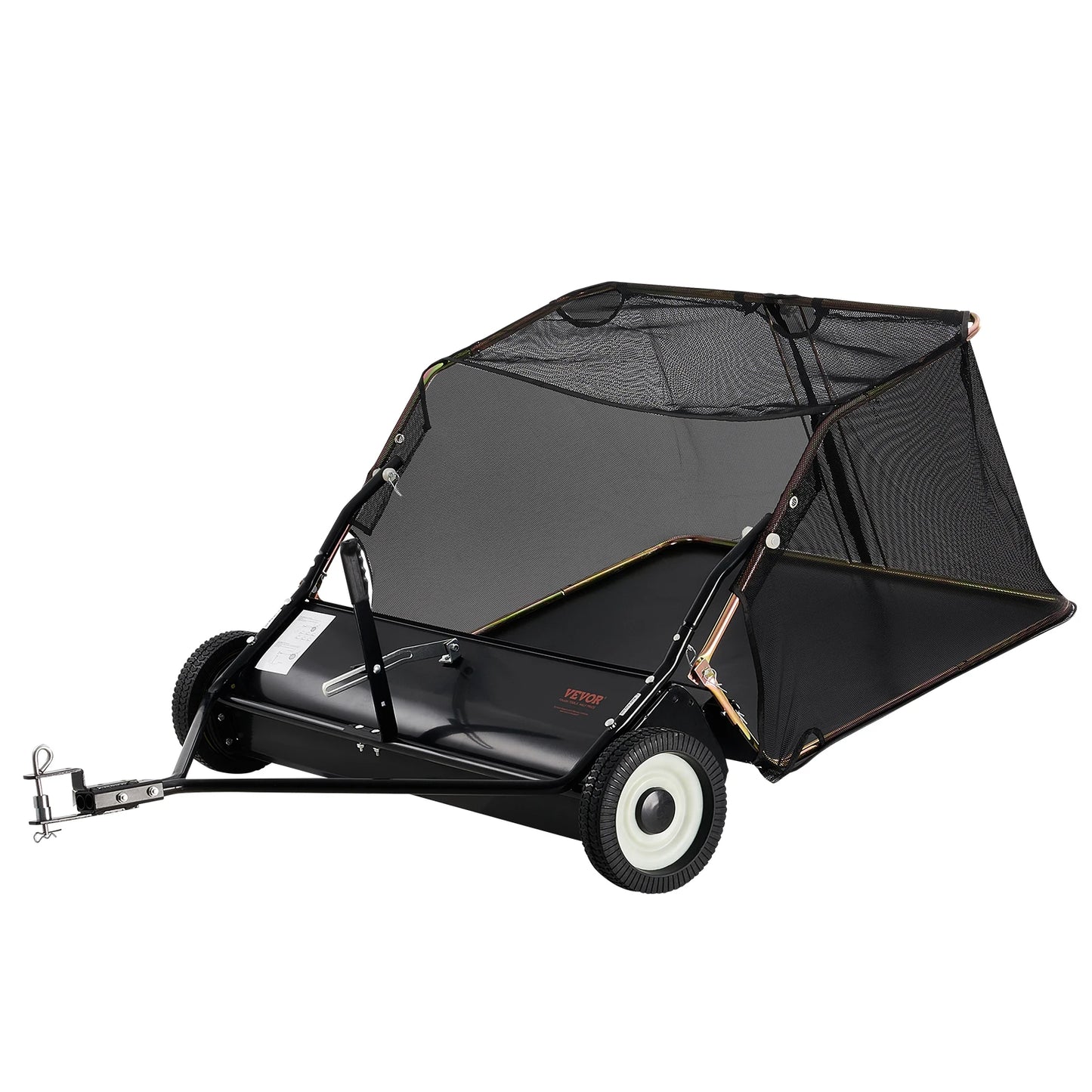 SucceBuy Tow Behind Lawn Sweeper 12 Cu Ft Debris Collector