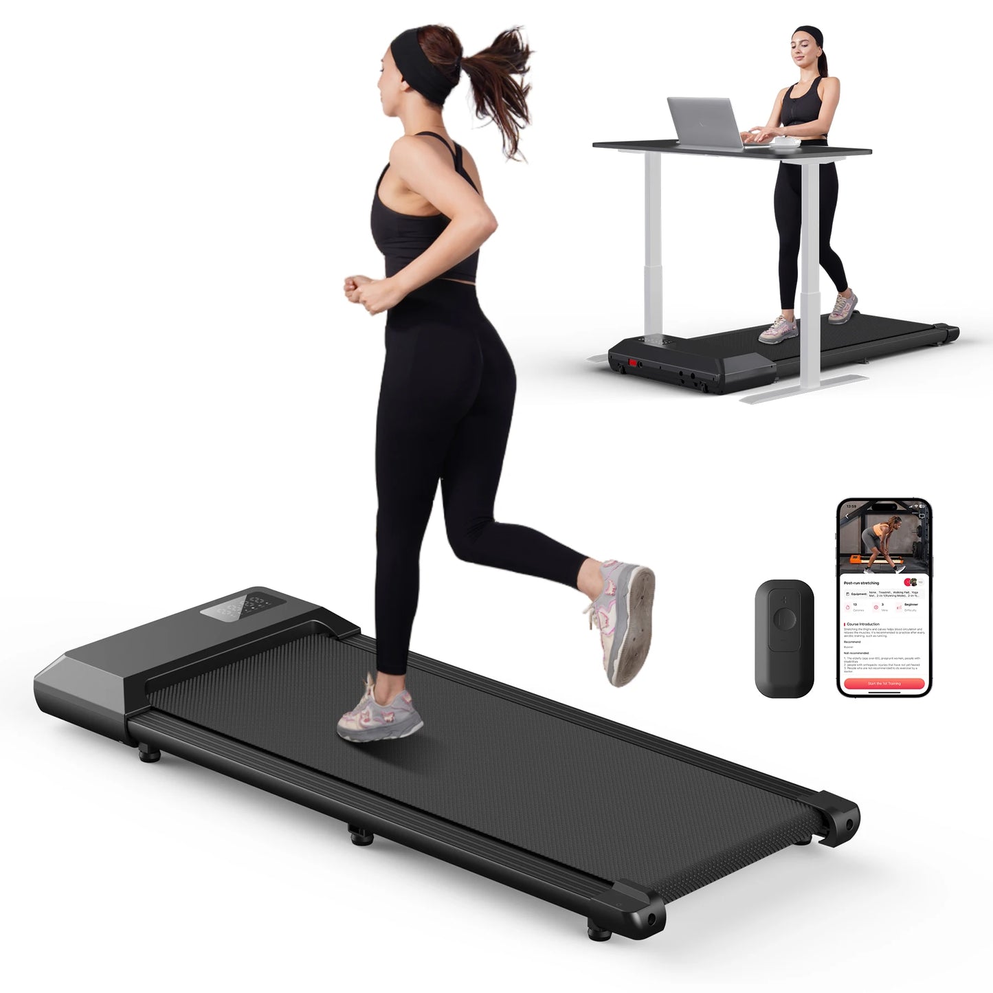 Superun Two Point Five HP Treadmill With LCD Display Bluetooth