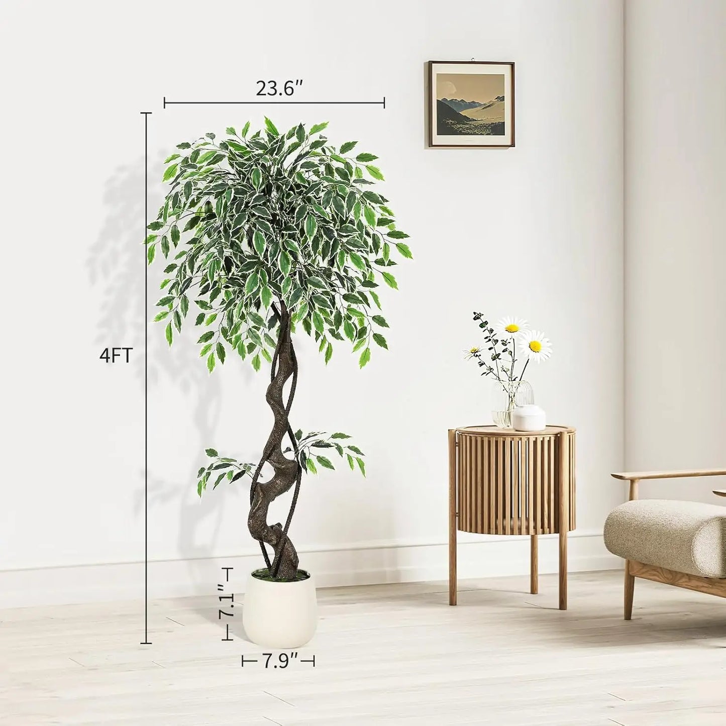 HiMISS Artificial Ficus Tree For Office Home Decor