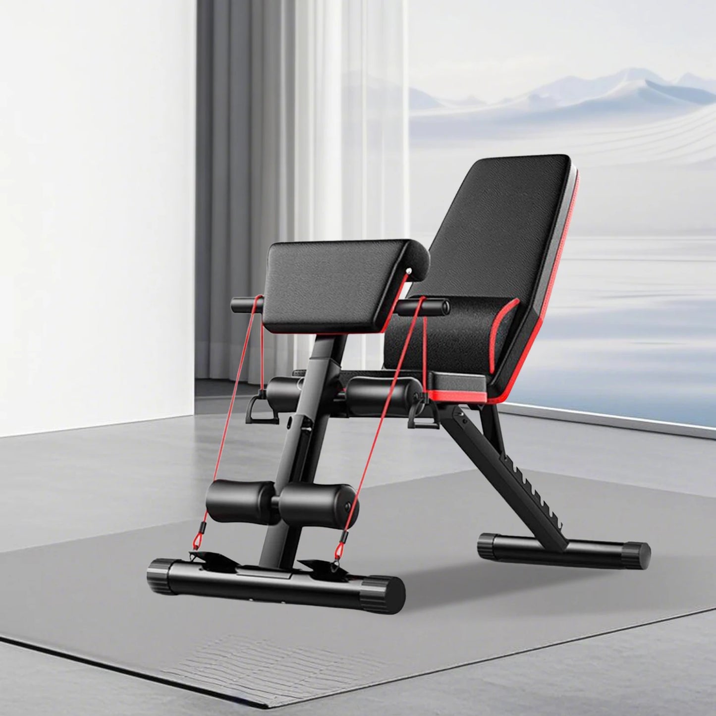 Adjustable Multifunctional Fitness Bench for Strength Training