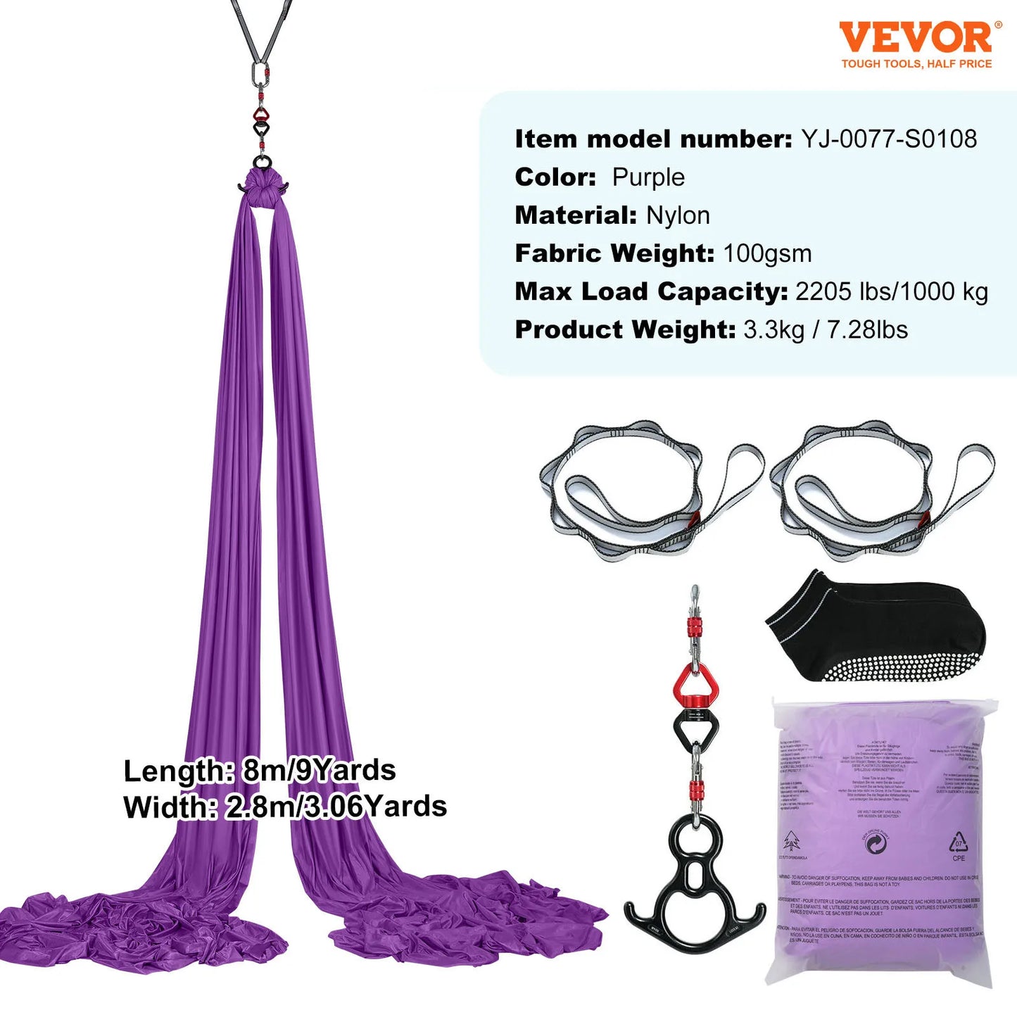 SucceBuy Aerial Yoga Hammock Starter Kit For All Levels