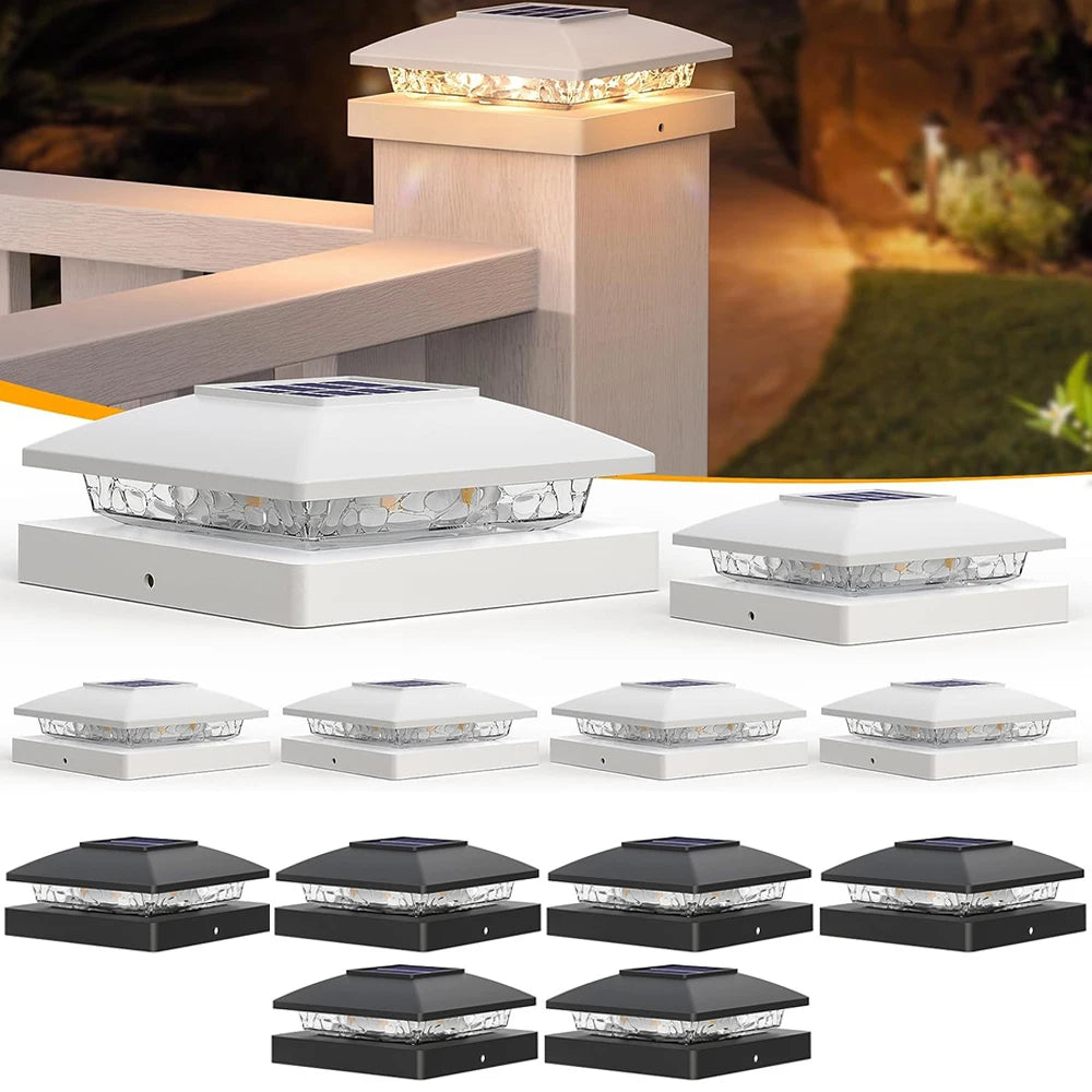 6-Pack Solar Post Cap Light For Wood And Vinyl Posts