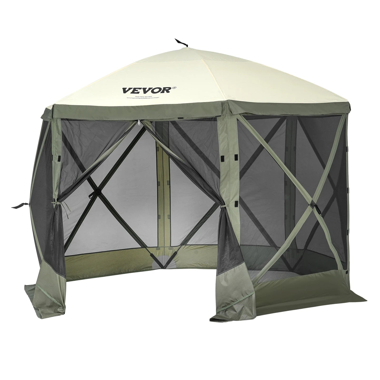 SucceBuy Pop Up Gazebo Tent Six-Sided Canopy Sun Shelter