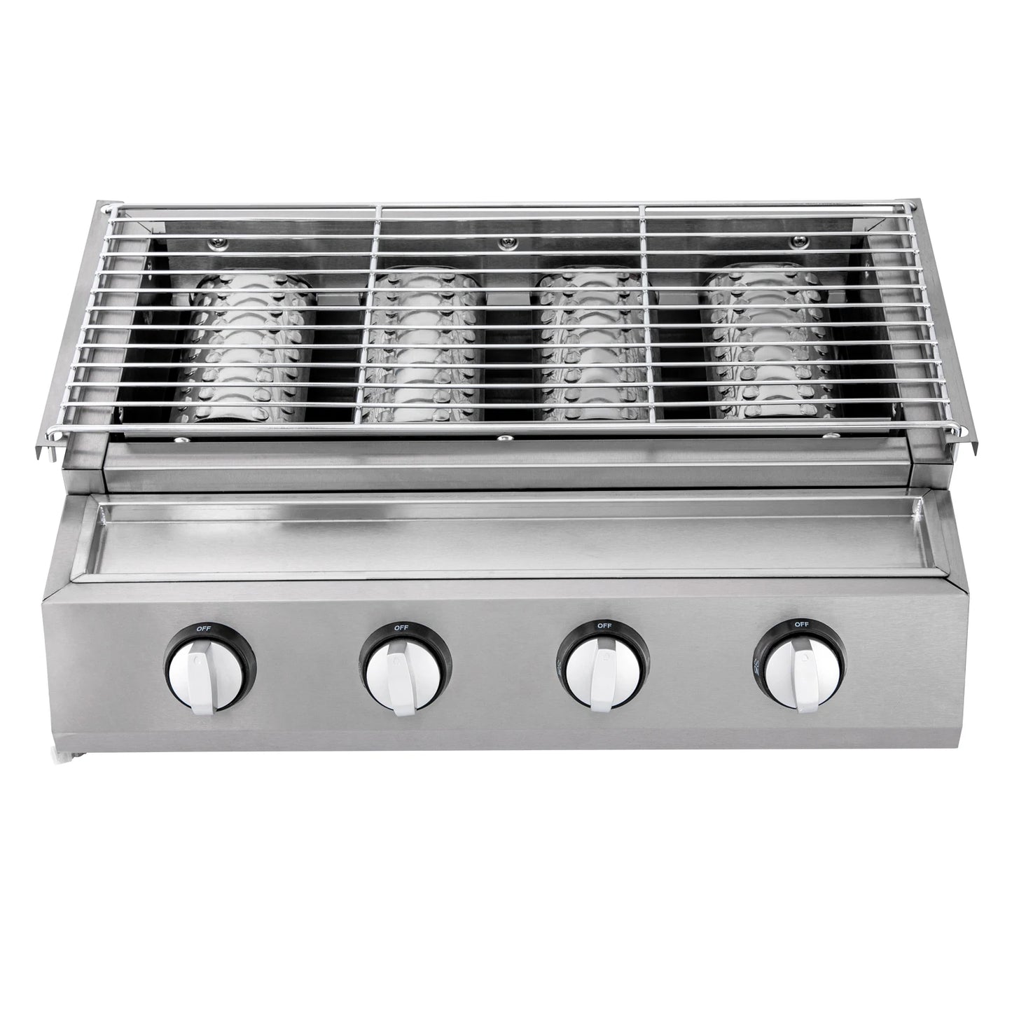 Portable 4-Burner Smokeless Stainless Steel Tabletop Propane Grill