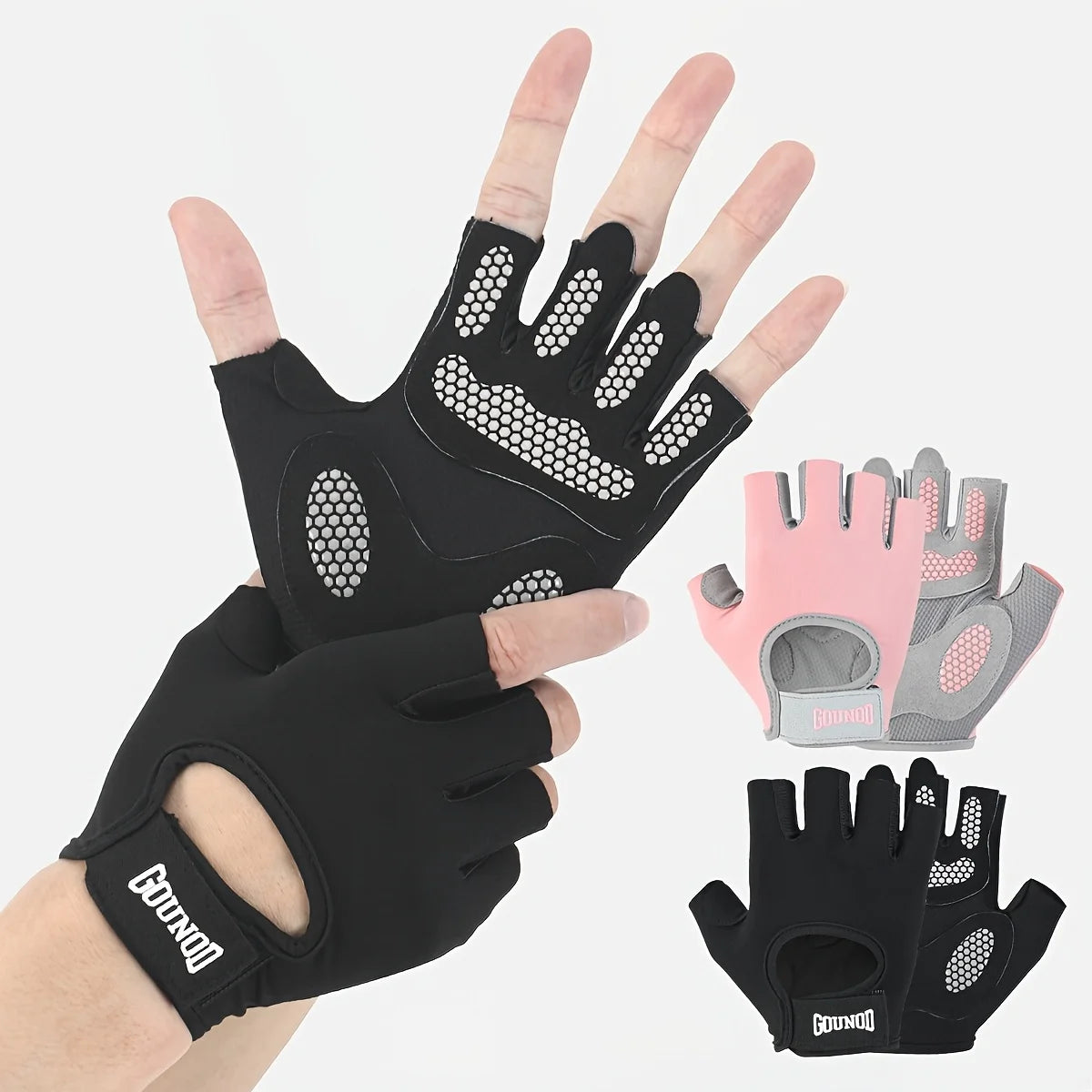 GOUNOD Half-Finger Sports Gloves Anti-Slip Breathable Fitness