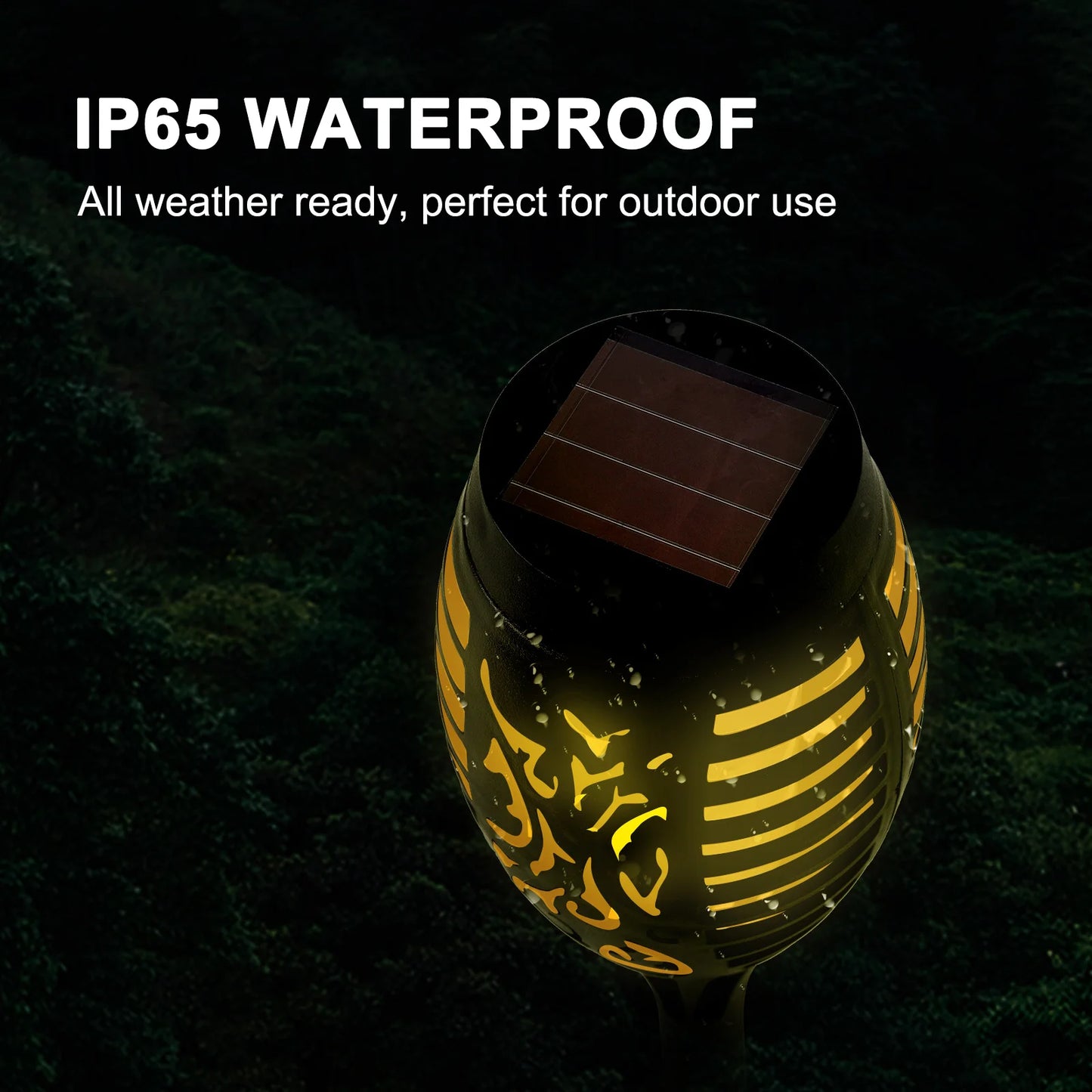 Solar Torch Lights Outdoor LED Flickering Flame Waterproof Garden Path