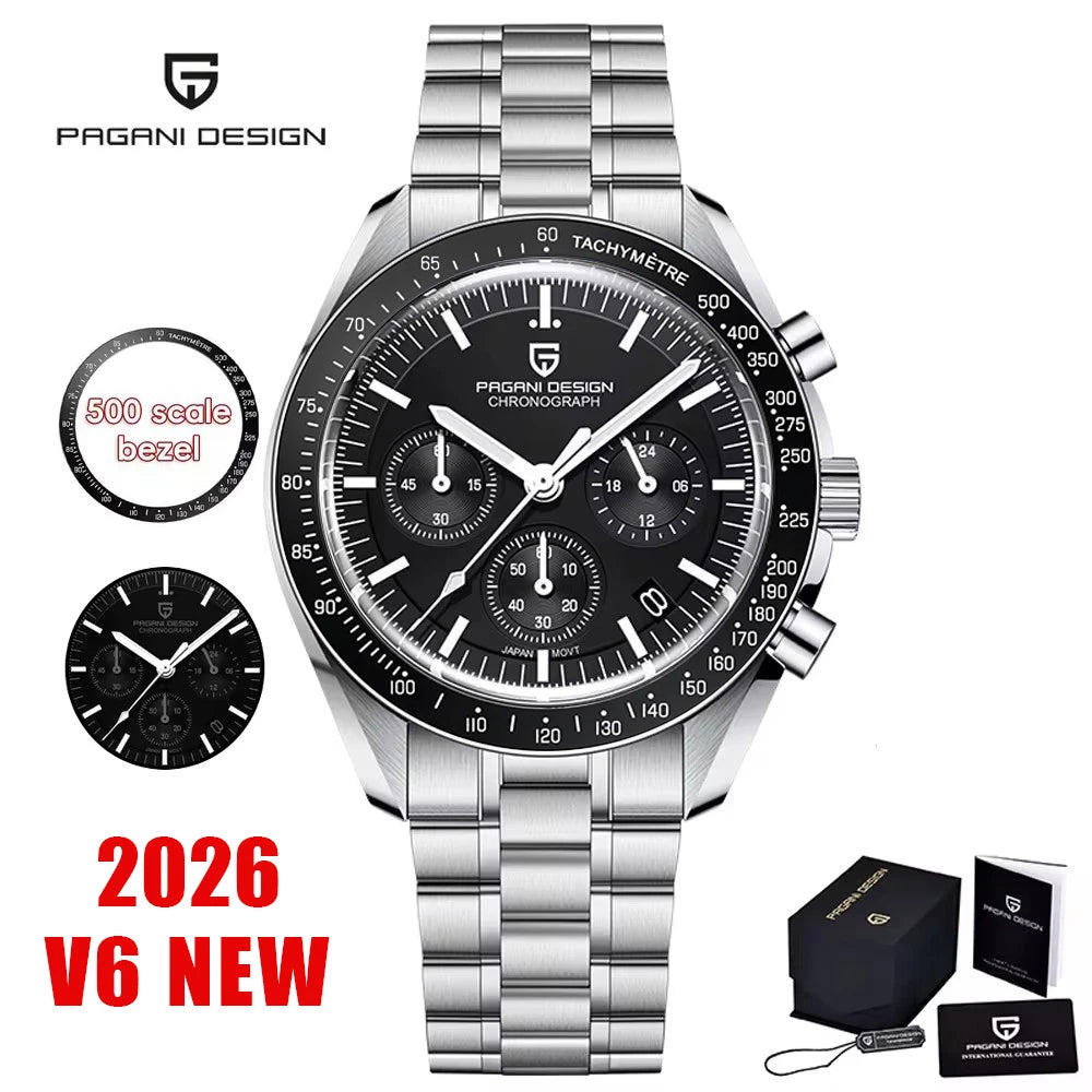 PAGANI DESIGN Moon V6 Chronograph Quartz Watch For Men