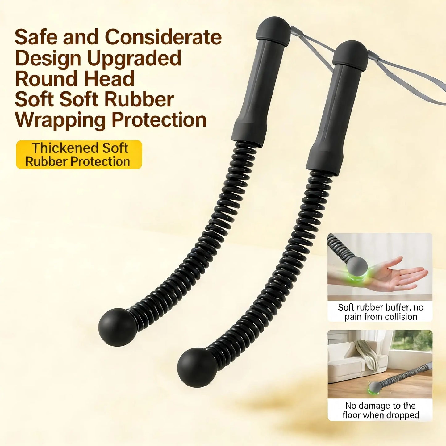LISM Quiet Weighted Cordless Battle Rope for Home Gym