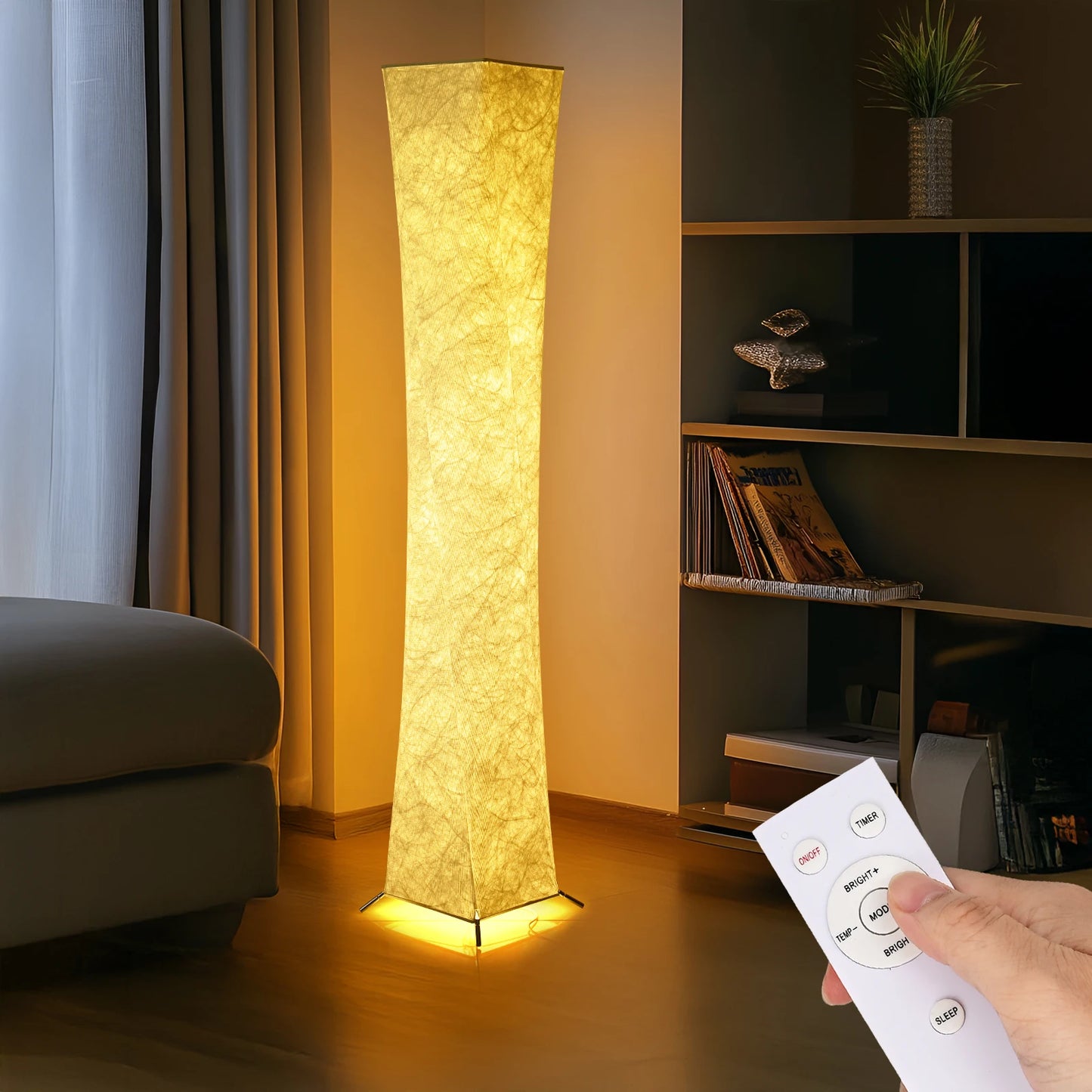 Soft Light Floor Lamp Modern Slim Design 3000K LED Shade
