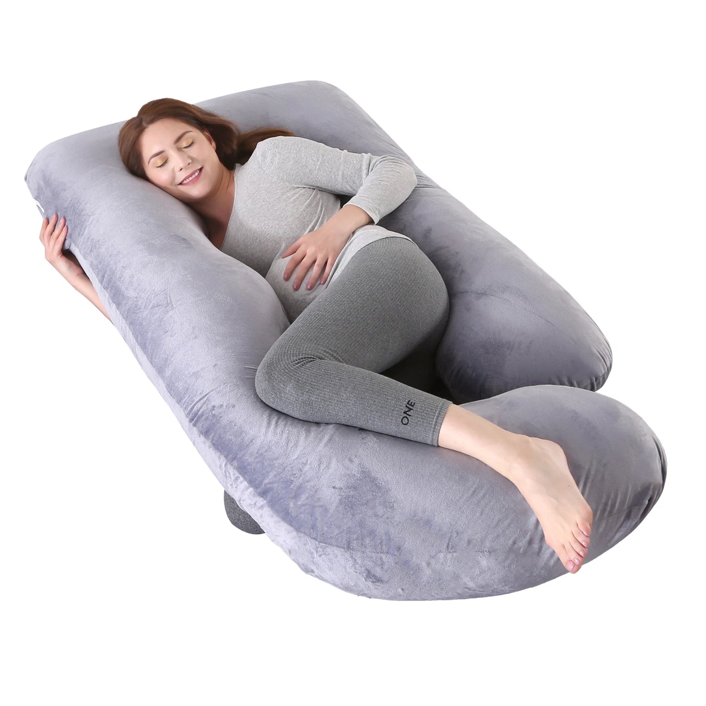 NONECN Pregnancy G-Shaped Full Body Maternity Pillow with Removable Cover