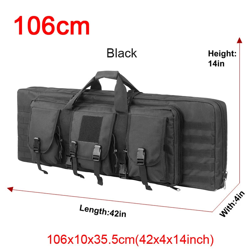 LQARMY Double Rifle Case Tactical Molle Gun Bag Backpack