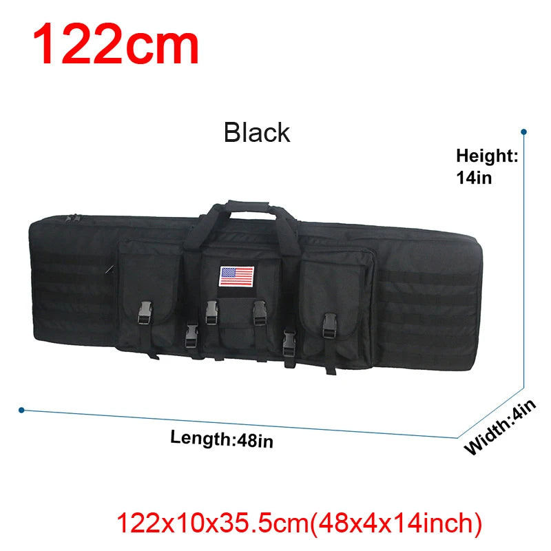 LQARMY Double Rifle Case Tactical Molle Gun Bag Backpack