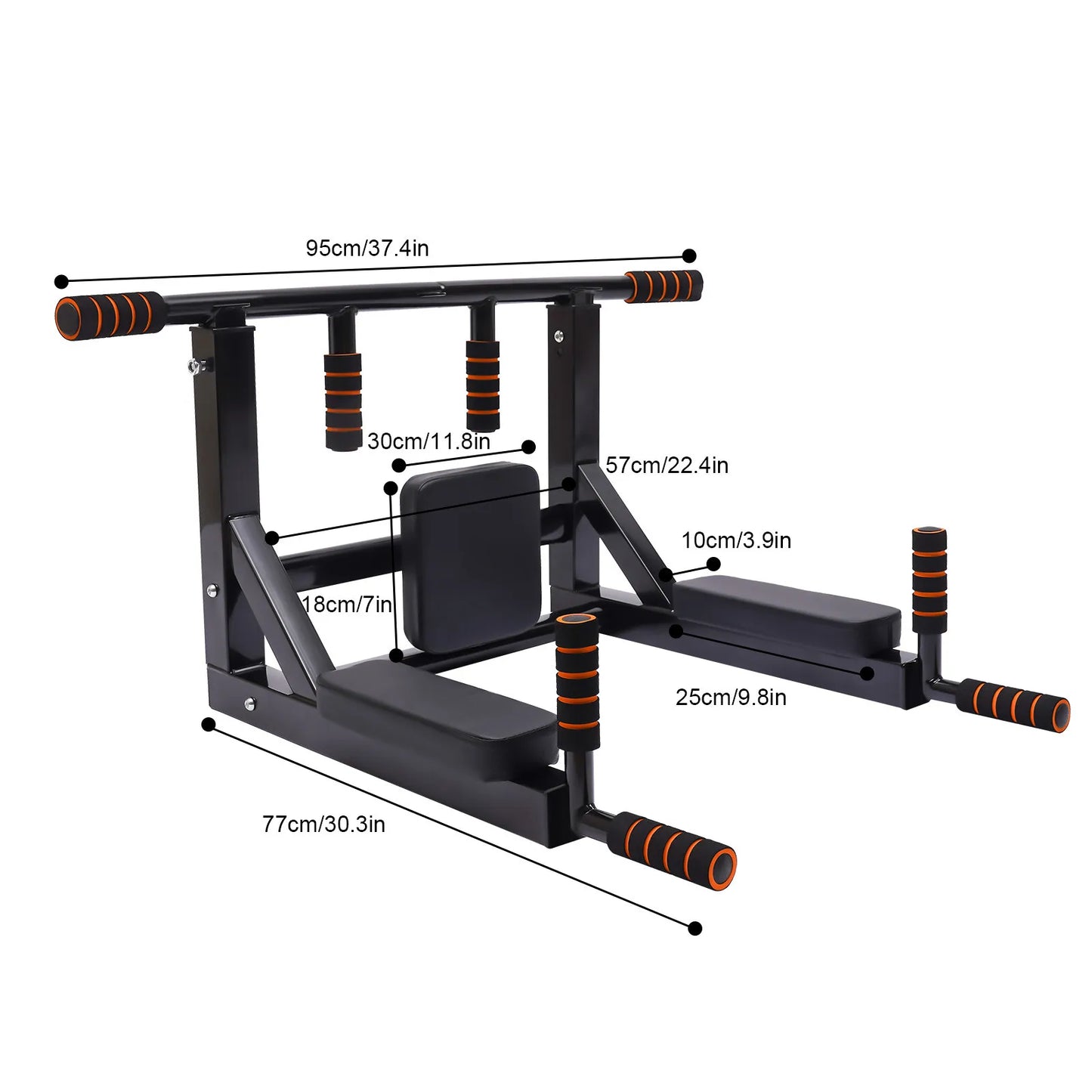 Pull Up Bar And Dip Station Home Gym 200kg Capacity