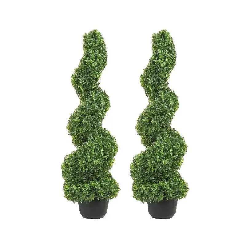 SucceBuy Realistic Boxwood Spiral Topiary Artificial Plant