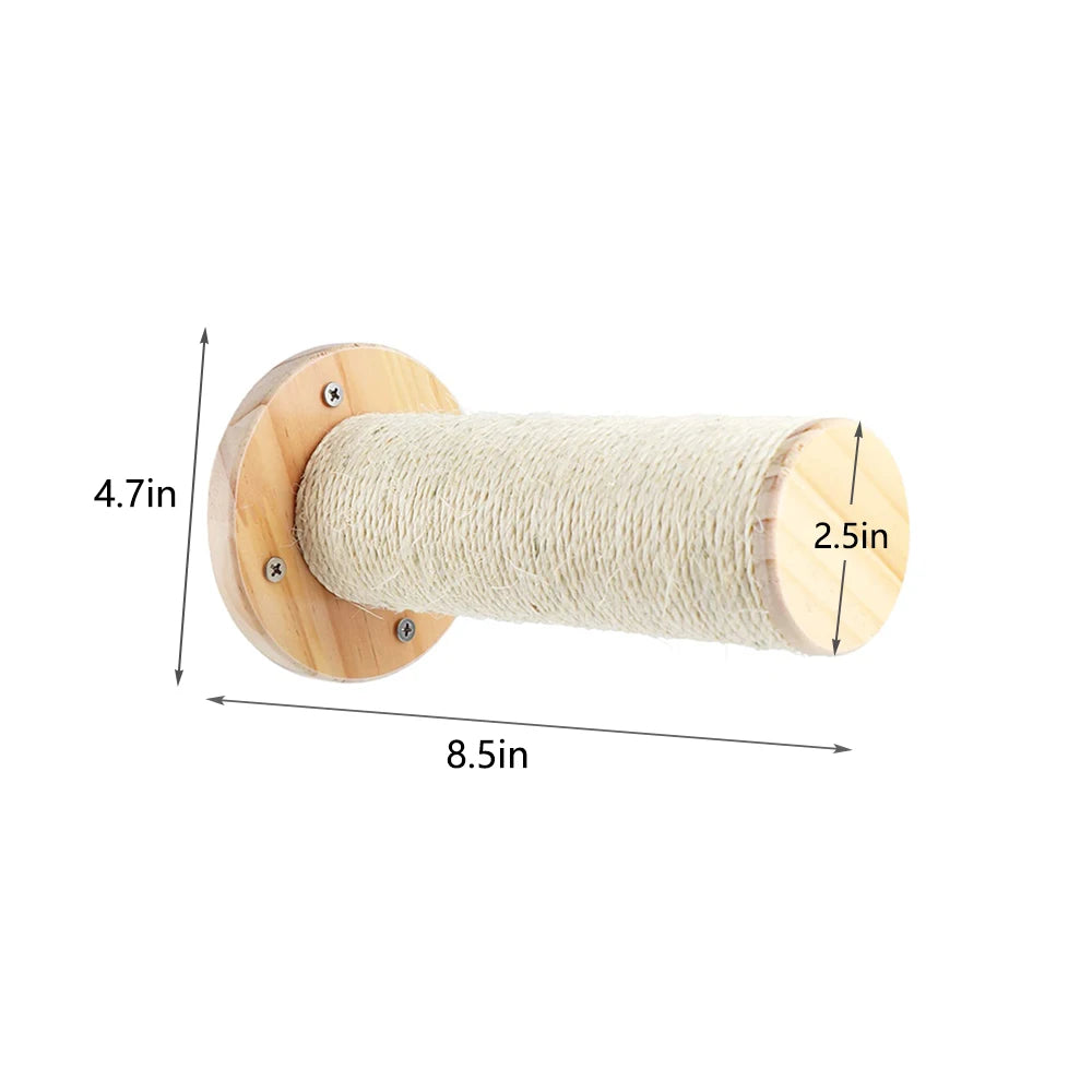 PETRAVELCN Cat Wall Mounted Four Step Climbing Shelf Sisal Post
