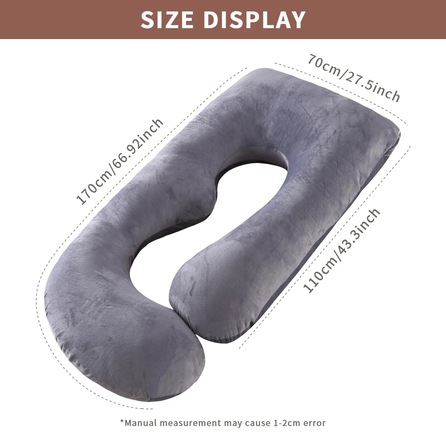 NONECN Pregnancy G-Shaped Full Body Maternity Pillow with Removable Cover
