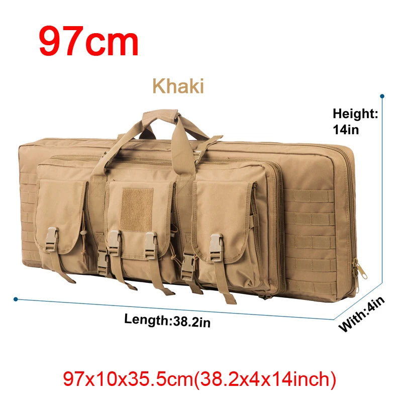 LQARMY Double Rifle Case Tactical Molle Gun Bag Backpack