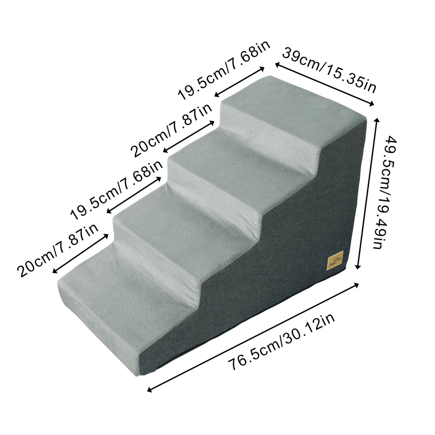 NONE Three Quarter Steps Dog Stairs Ramp With Washable Cover