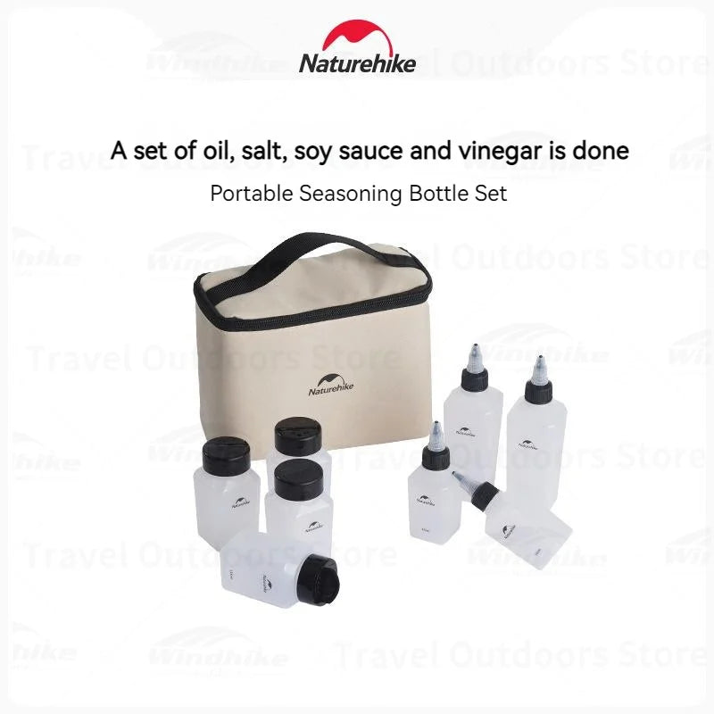 Naturehike 6 Piece Portable Seasoning Bottle Set For Camping