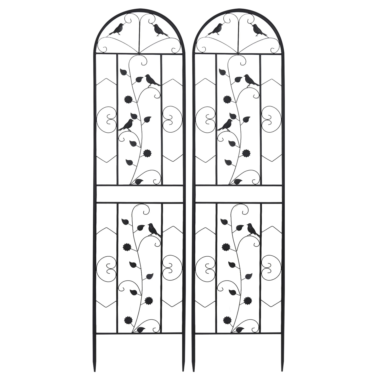 Metal Garden Trellis Fence Anti Rust Climbing Plant Support