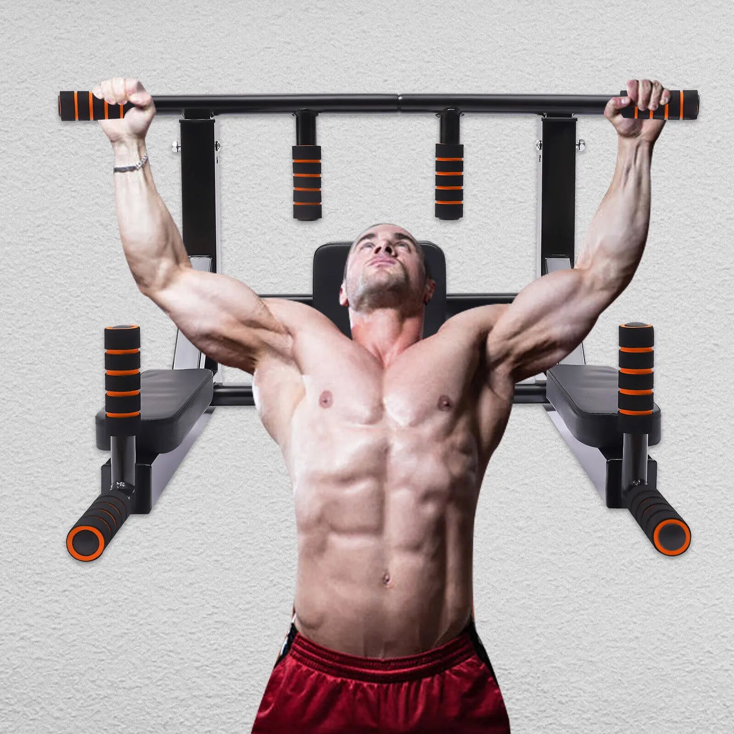 Pull Up Bar And Dip Station Home Gym 200kg Capacity