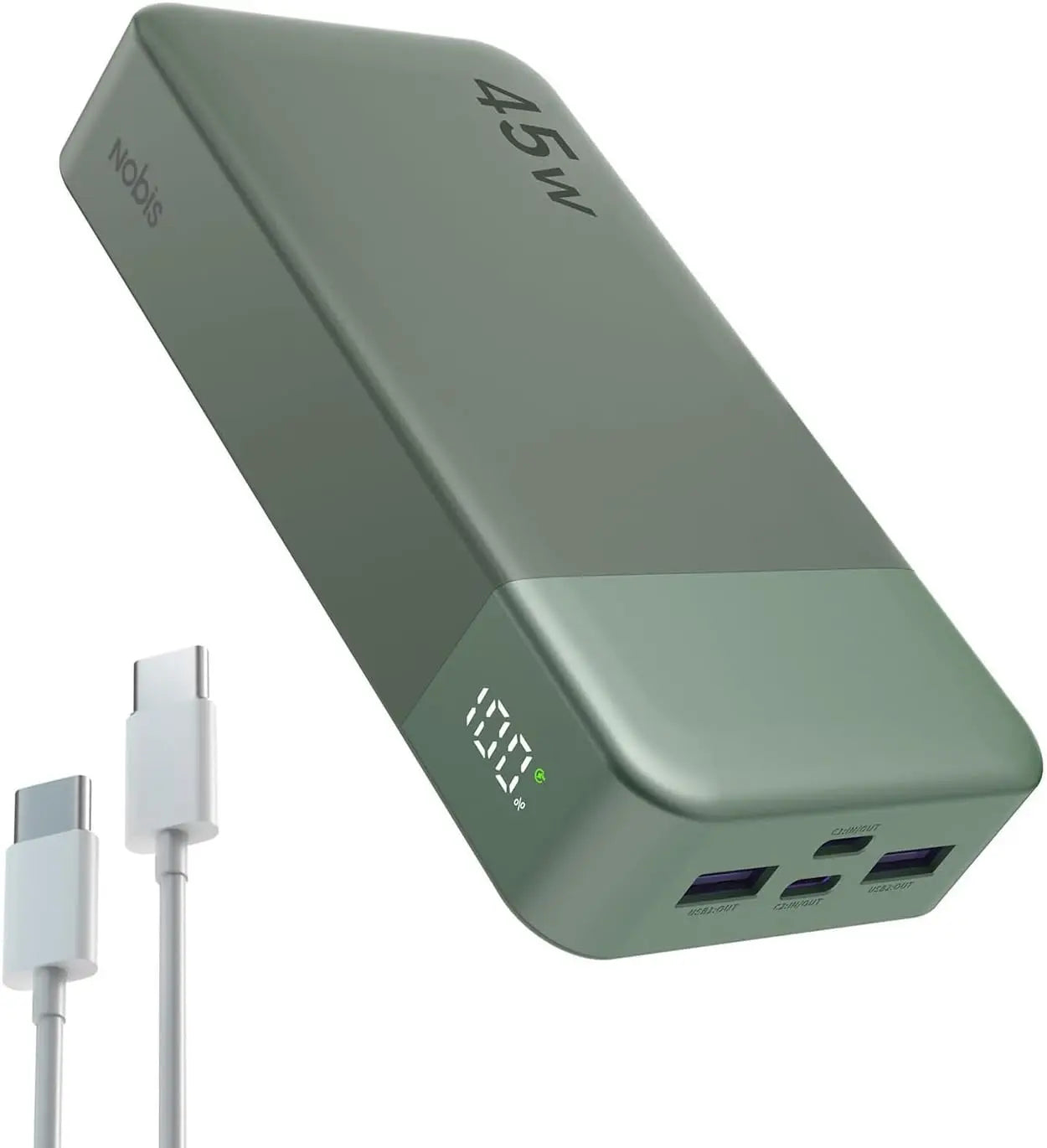 Nobis 20000mAh 45W Fast Charging Power Bank with LED Display