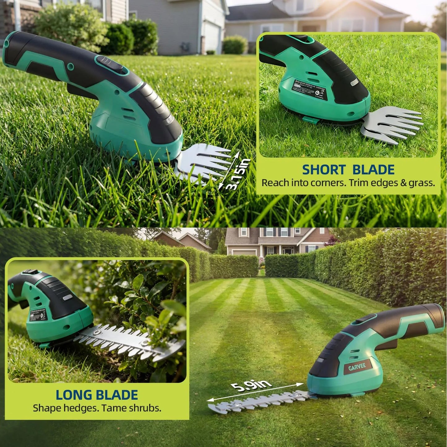 TWISTER.CK 2-in-1 Wireless Grass Shear Shrub Trimmer