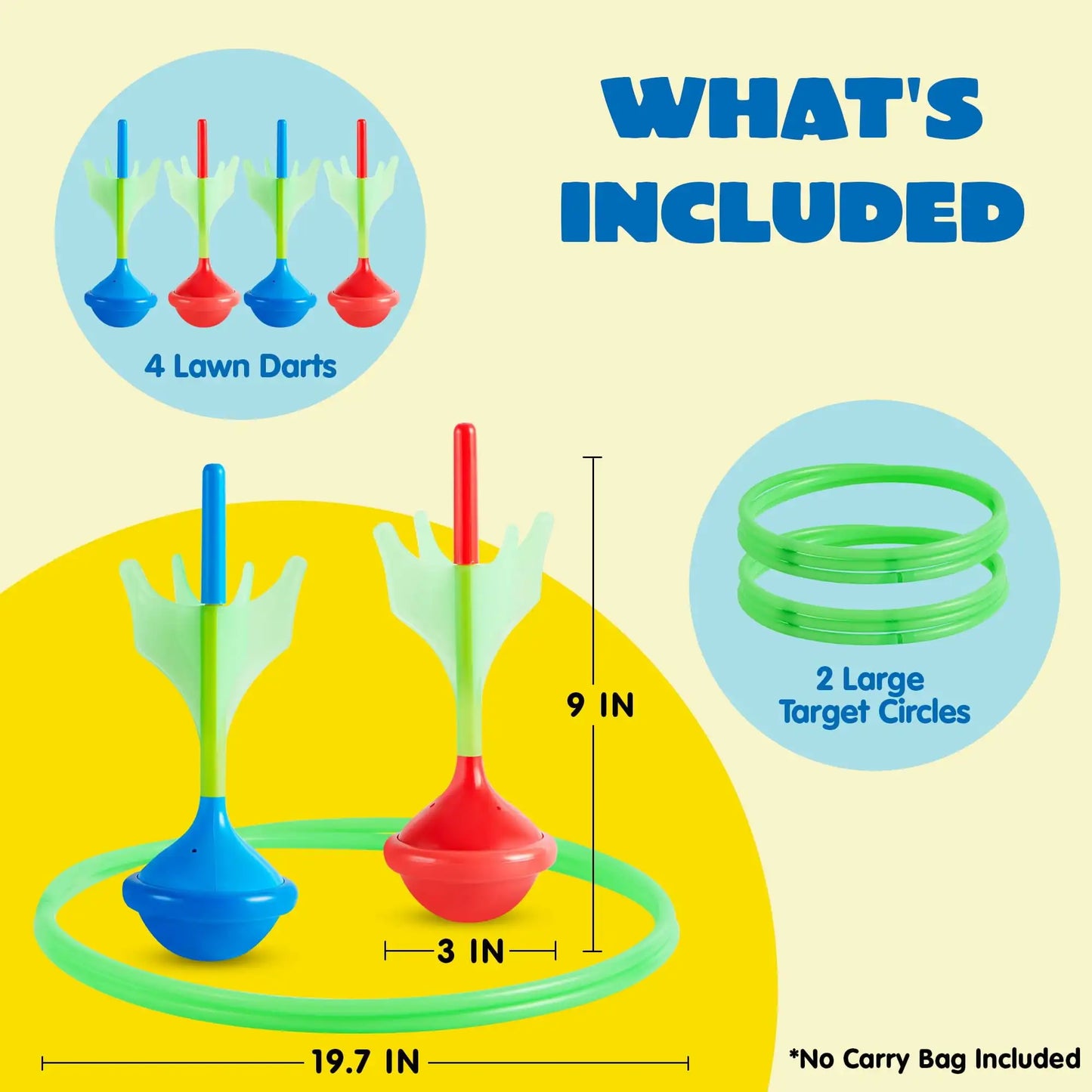 Joyfy Glow In The Dark Lawn Darts Games Set Outdoors