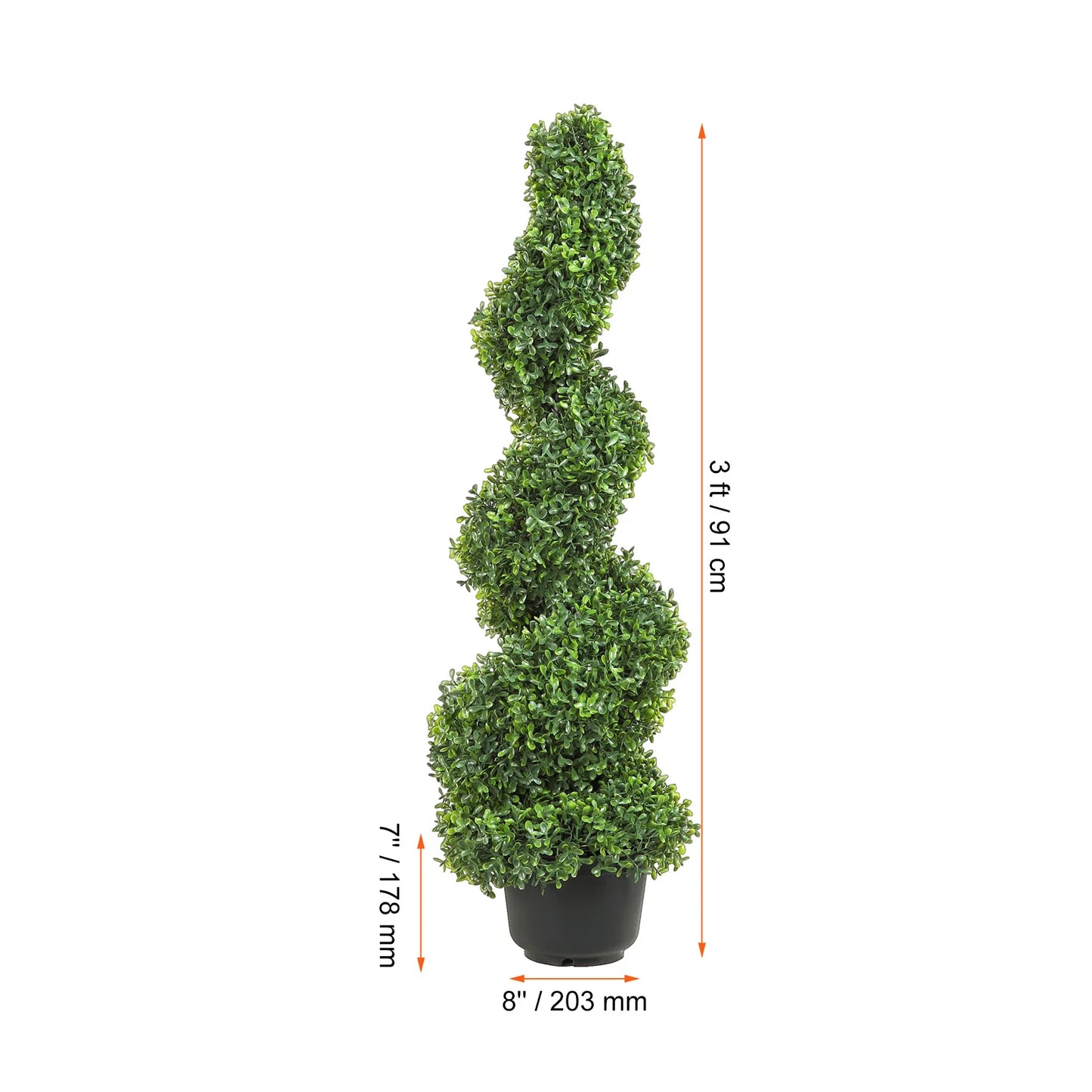 SucceBuy Realistic Boxwood Spiral Topiary Artificial Plant