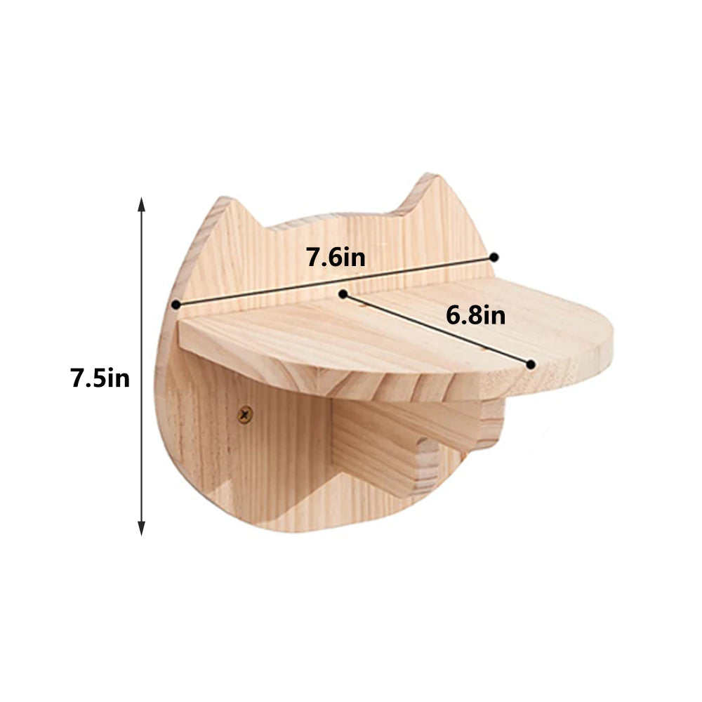 PETRAVELCN Cat Wall Mounted Four Step Climbing Shelf Sisal Post