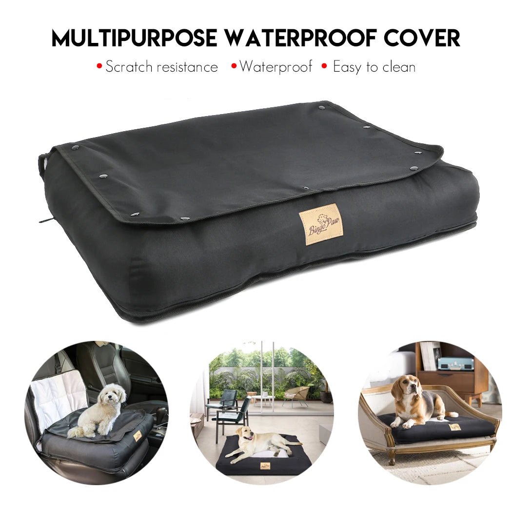 BINGOPAW Waterproof Dog Car Seat Bed With Removable Pad Cover