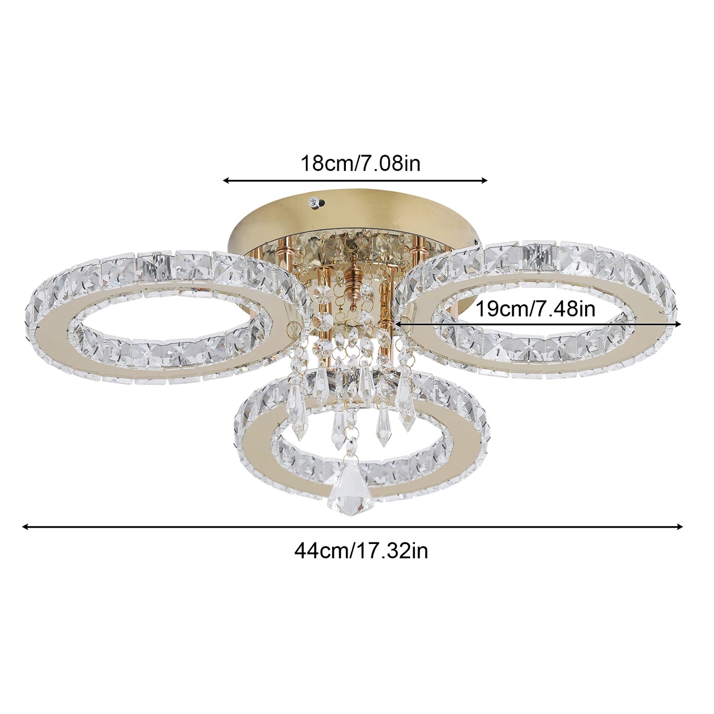Vinilky Modern Crystal Ceiling Chandelier For Home Decor