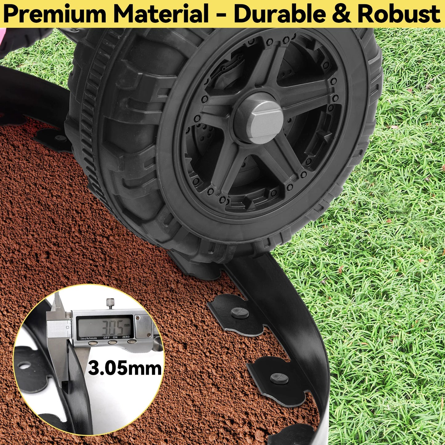 Garden Edge Kit With 60 Spikes Flexible Plastic Lawn Border