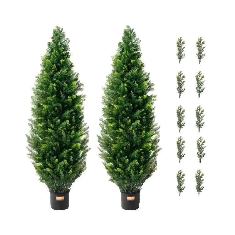 SucceBuy Artificial Cedar Topiary Tree Outdoor Greenery For Home Decor