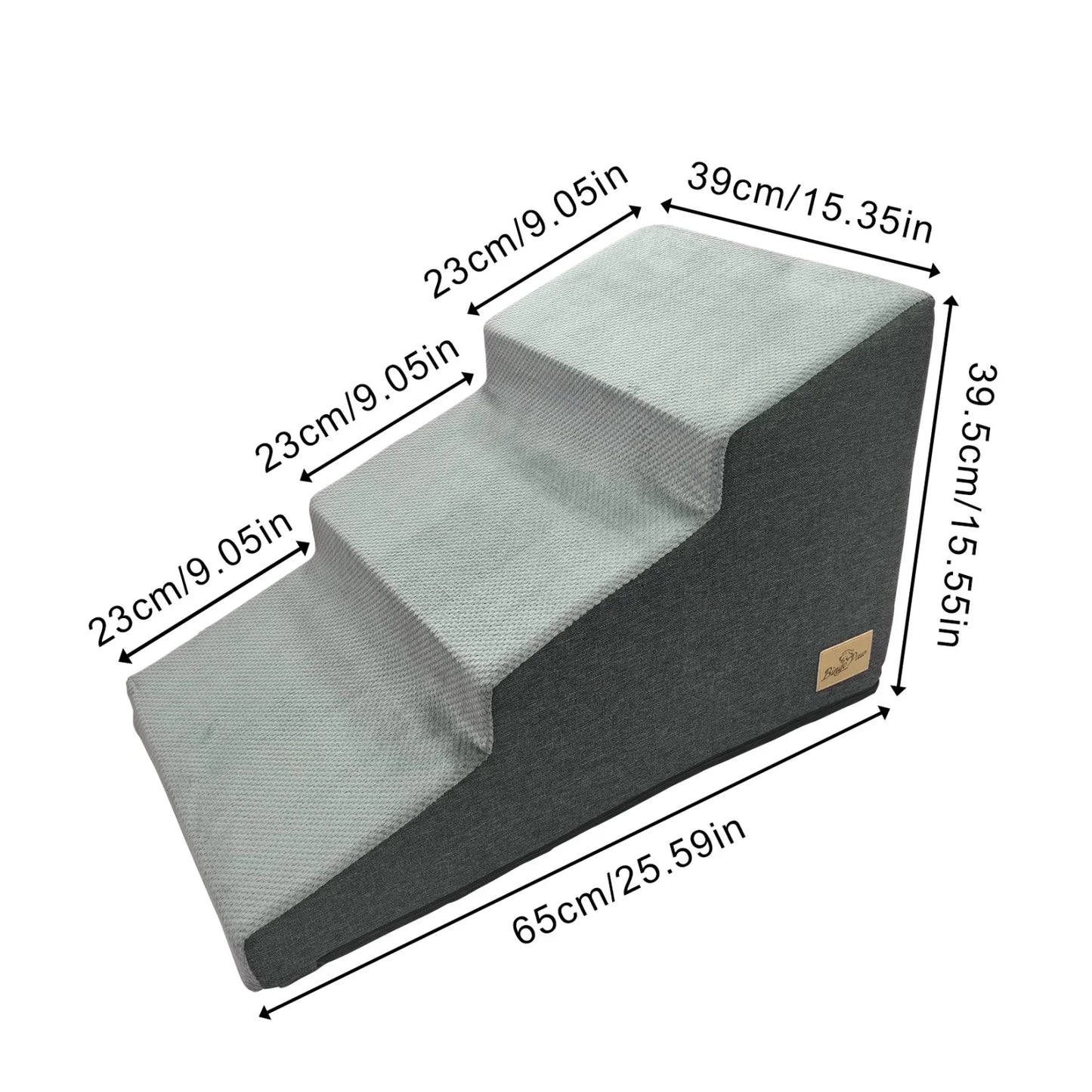 NONE Three Quarter Steps Dog Stairs Ramp With Washable Cover