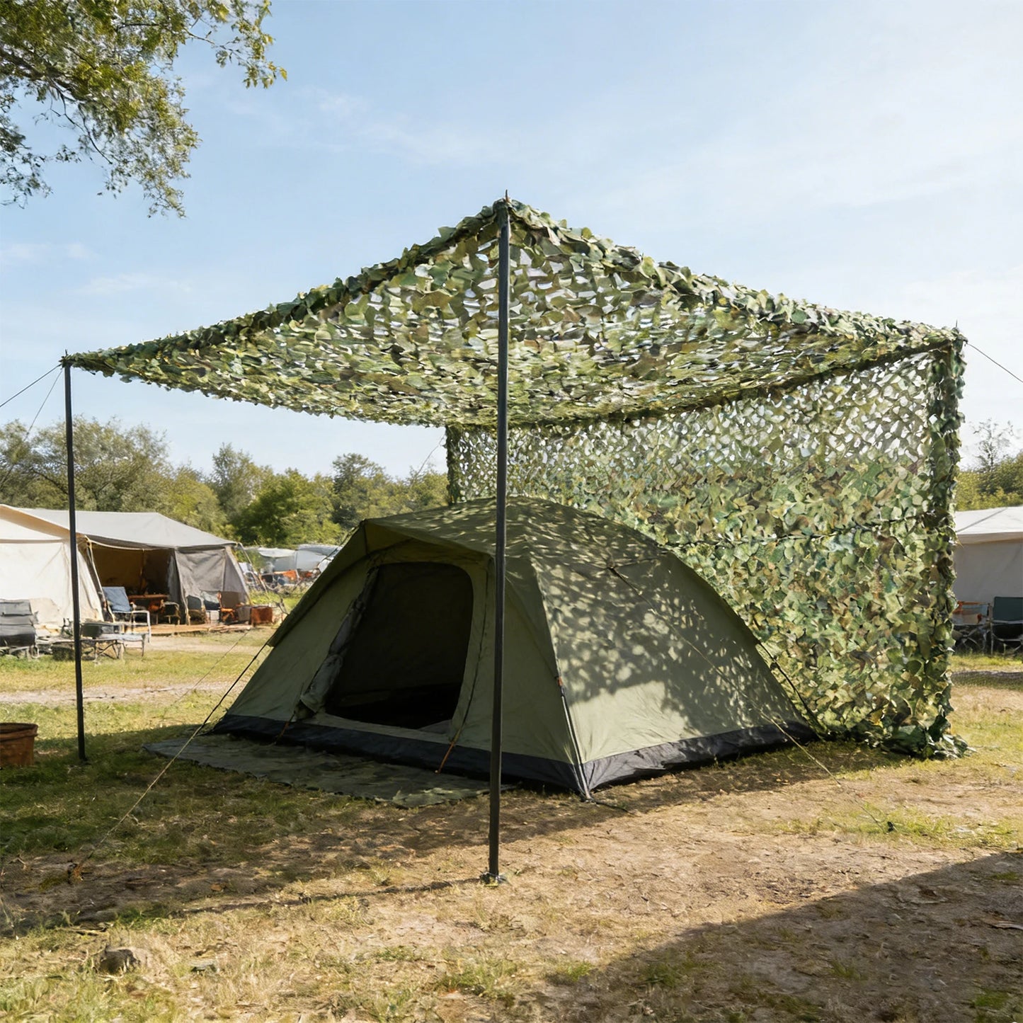 Waterproof Woodland Camouflage Net for Hunting and Camping