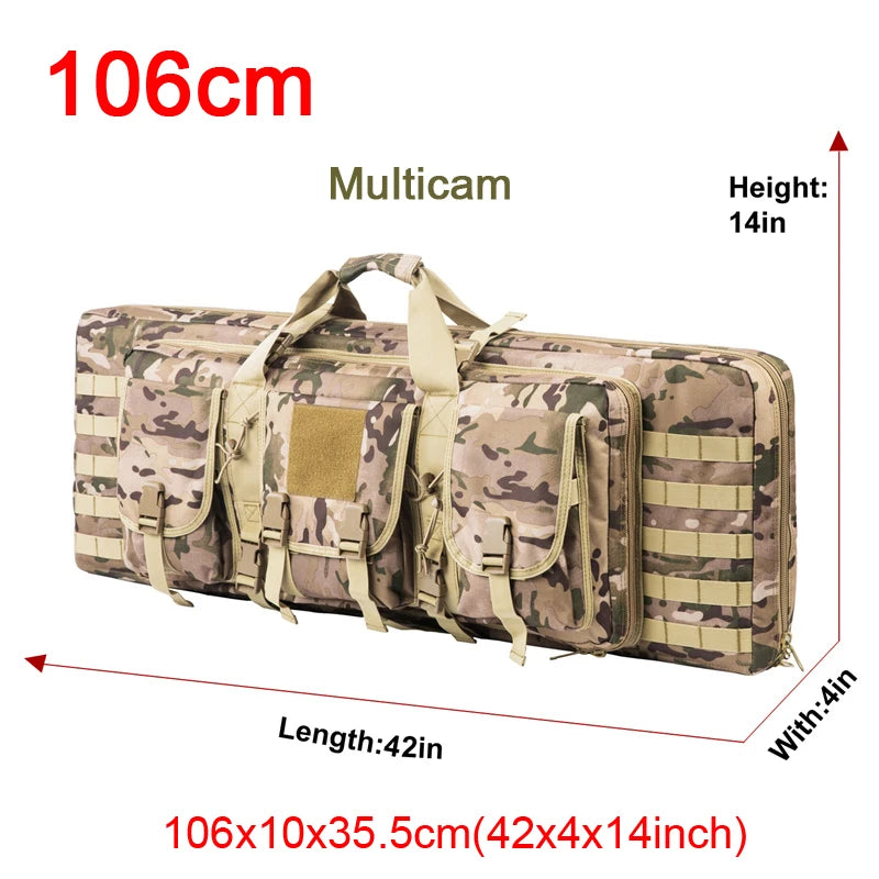 LQARMY Double Rifle Case Tactical Molle Gun Bag Backpack