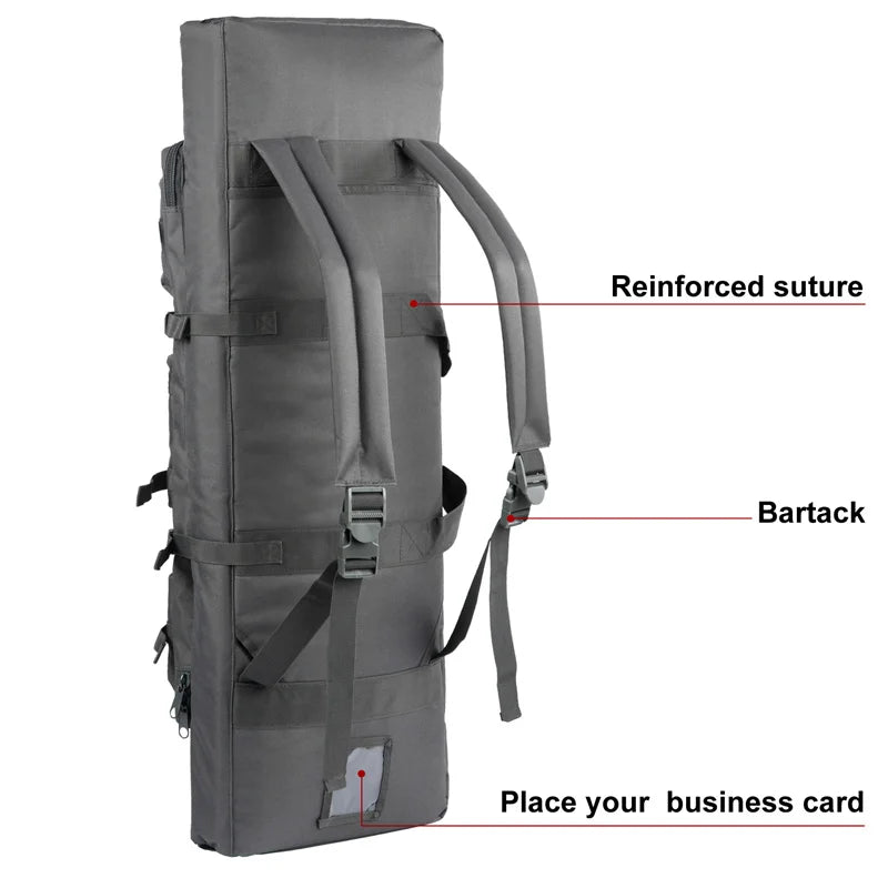 LQARMY Double Rifle Case Tactical Molle Gun Bag Backpack