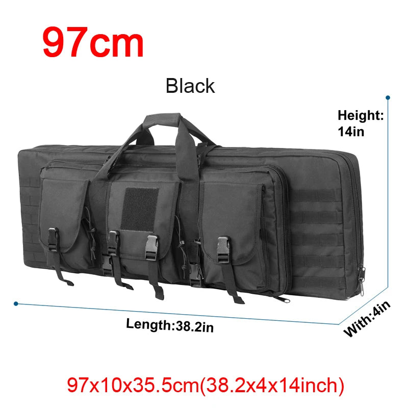 LQARMY Double Rifle Case Tactical Molle Gun Bag Backpack