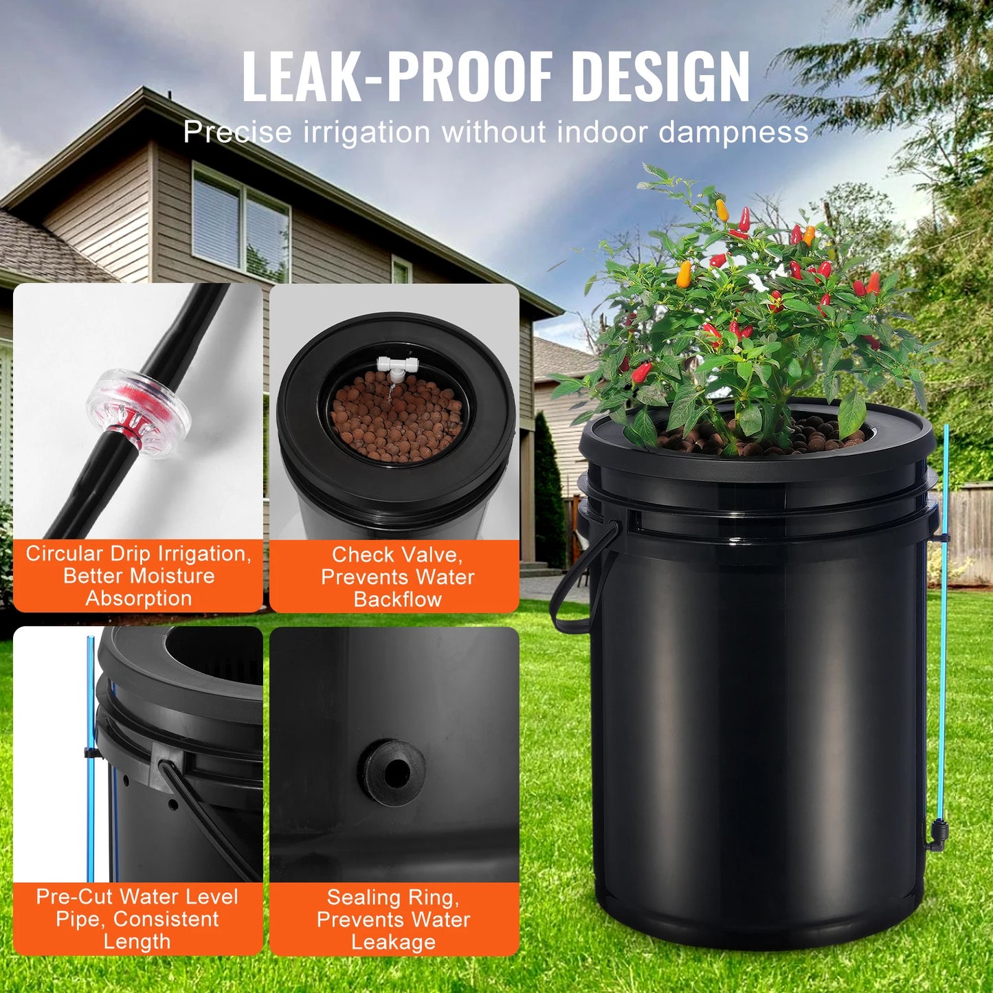 DWC Hydroponics Grow System With Top Drip Kit Air Pump