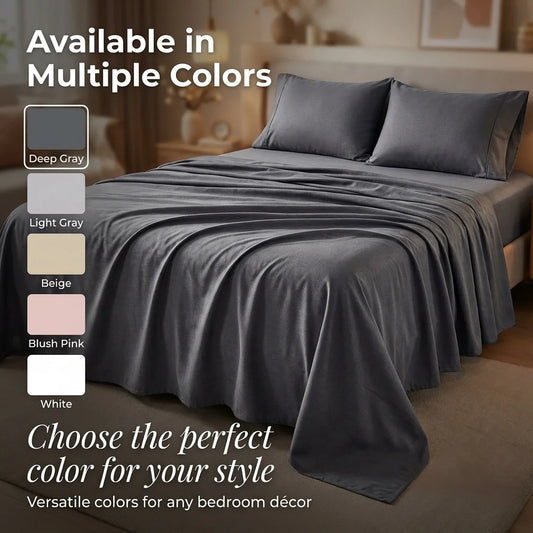 Cooling Bamboo Bed Sheets Set For All Bed Sizes