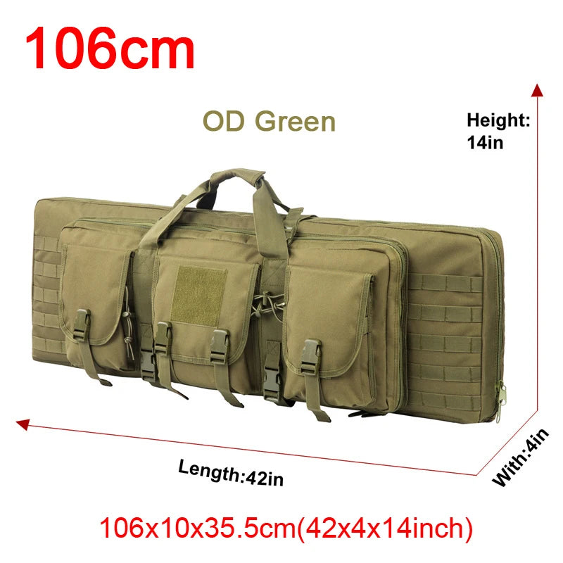 LQARMY Double Rifle Case Tactical Molle Gun Bag Backpack
