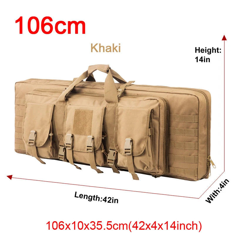 LQARMY Double Rifle Case Tactical Molle Gun Bag Backpack