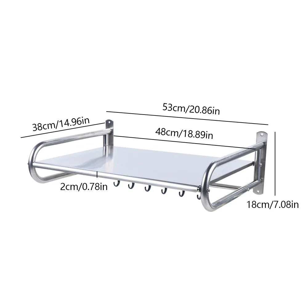 Stainless Steel Microwave Oven Wall Mount Rack Shelf