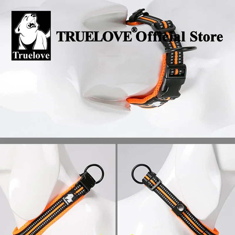 TRUELOVECN Truelove Nylon Padded Reflective Dog Collar