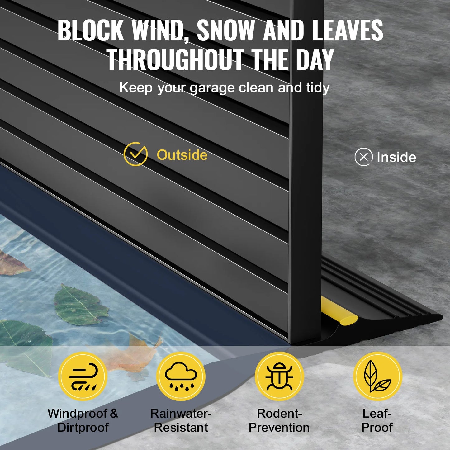 SucceBuy Garage Door Threshold Seal Strip For Weatherproof Protection